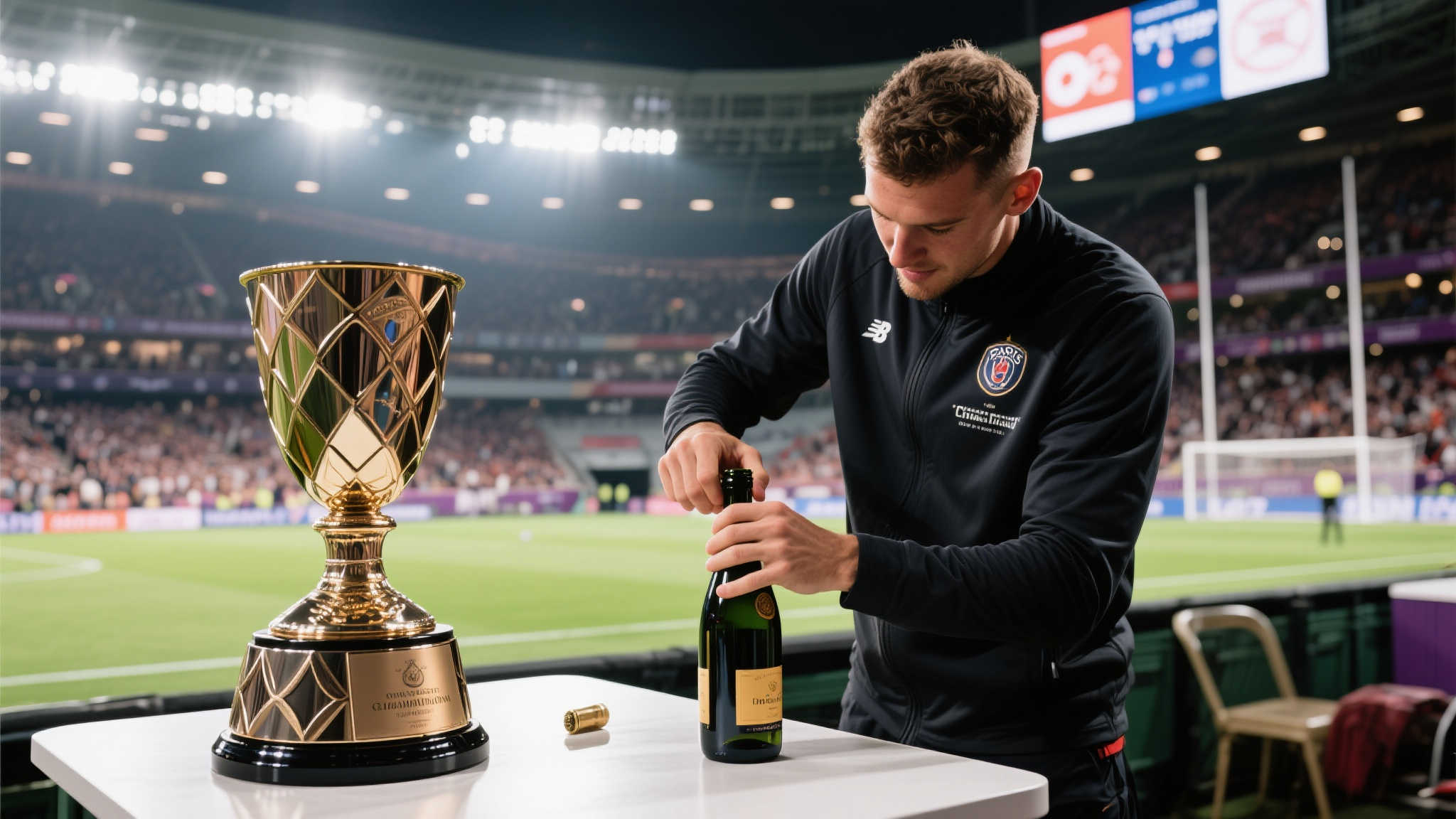 哈滕:感谢卡鲁索教我们开香槟,原来我们都不会 表面看起来,这是一起再简单不过的小插曲。但事实上,